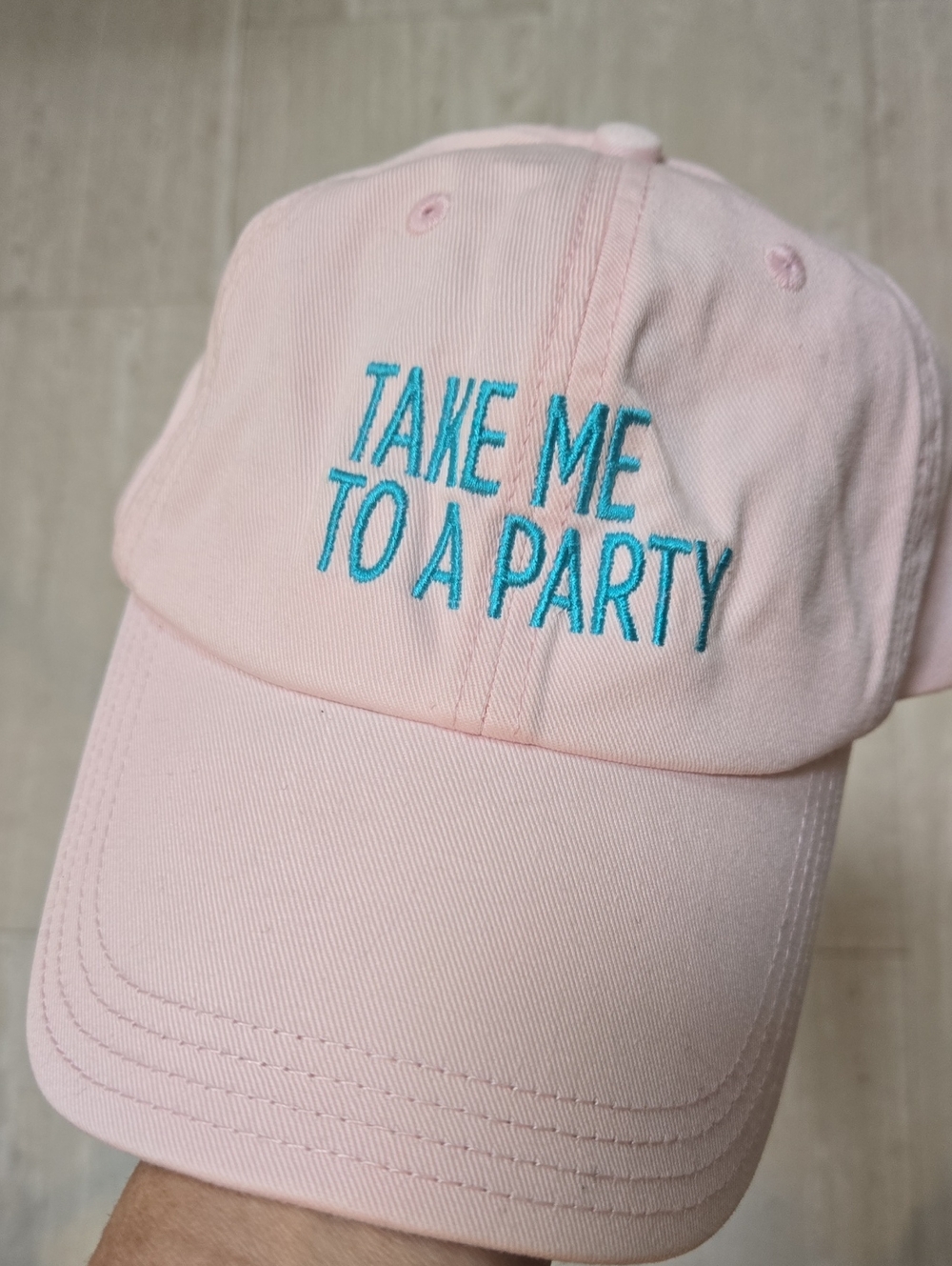 Cann Pink "Take Me To A Party" Embroidered Adjustable Hat